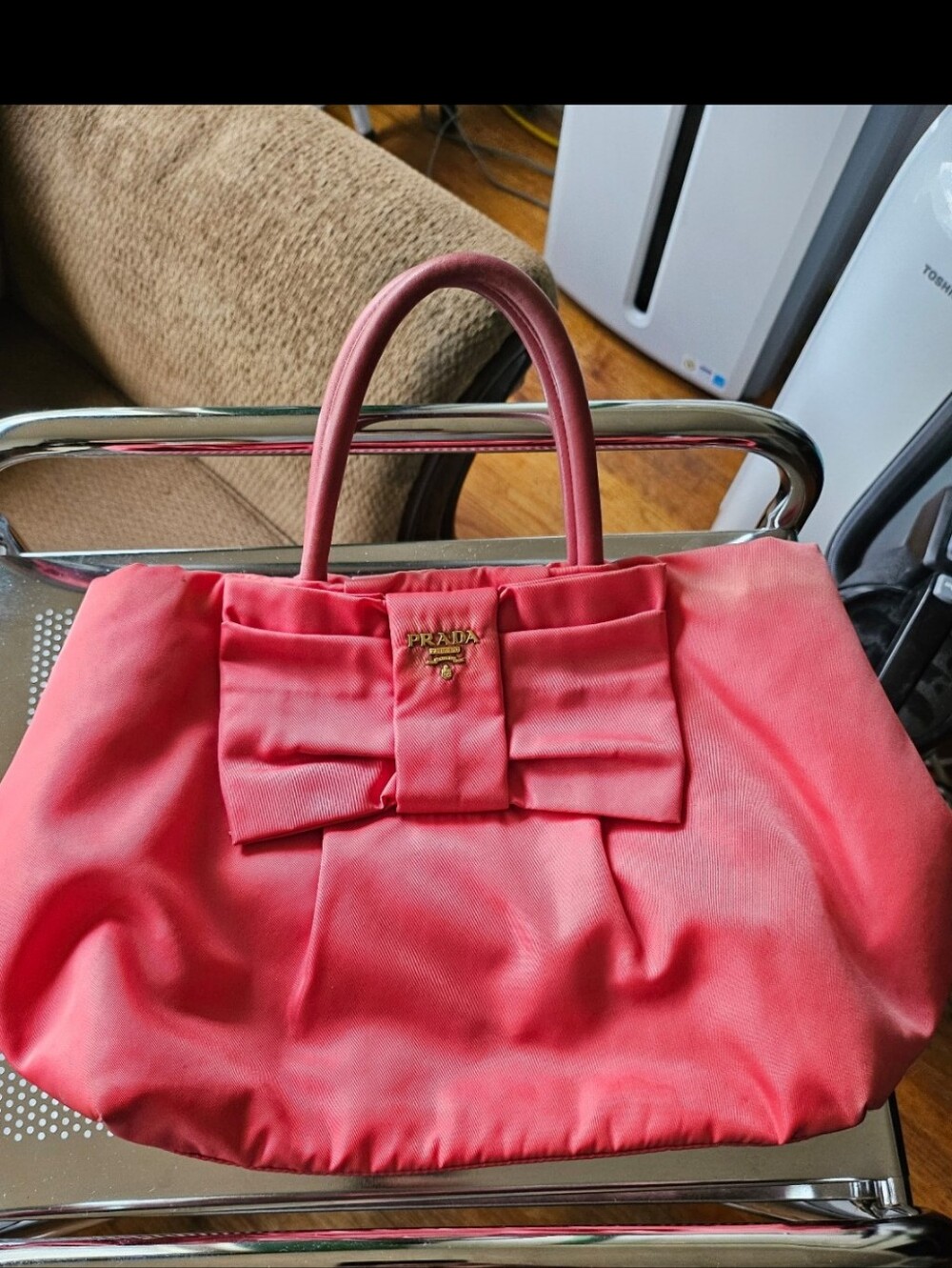 Prada Pink Bow Tote Bag - Picture 12 of 14
